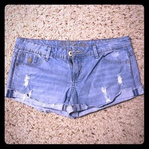 Destroyed look shorts
